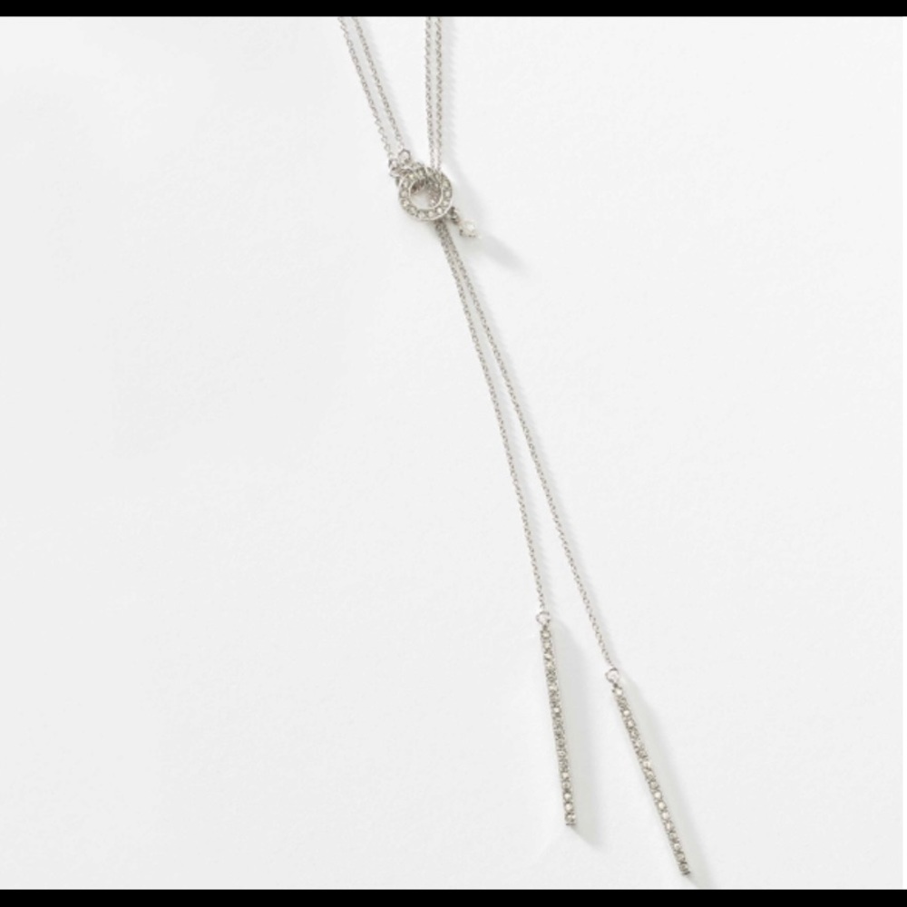 Touchstone Crystal by Swarovski Pavé Stick Lariat Necklace